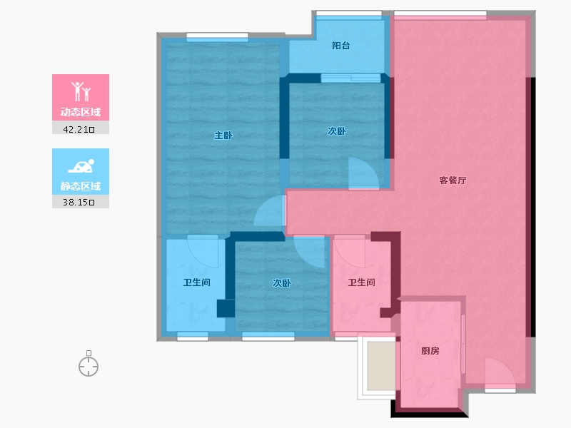 福建省-泉州市-美岭新榜园-71.20-户型库-动静分区