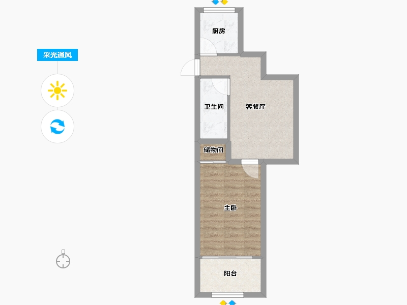 上海-上海市-寿德坊-40.21-户型库-采光通风