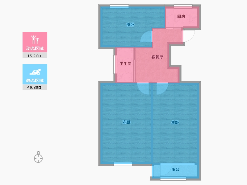 上海-上海市-西木小区-58.48-户型库-动静分区