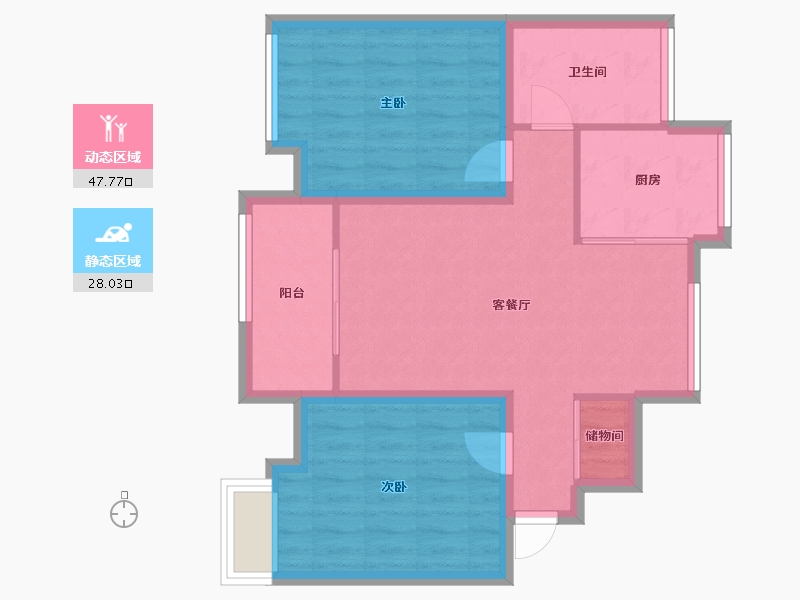 上海-上海市-楼下佳苑-67.72-户型库-动静分区