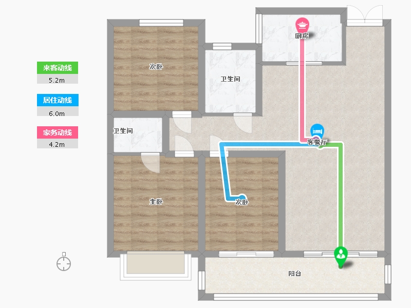 河北省-邢台市-宏宇紫云府-86.40-户型库-动静线