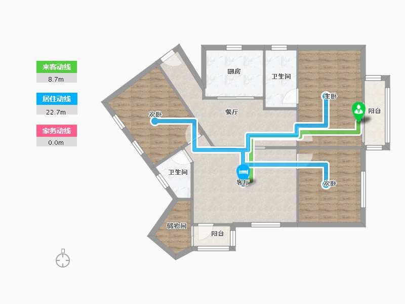 上海-上海市-锦鸿公寓-107.10-户型库-动静线