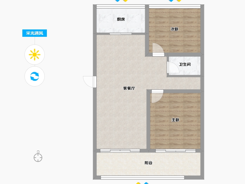 上海-上海市-岭南雅苑-76.55-户型库-采光通风