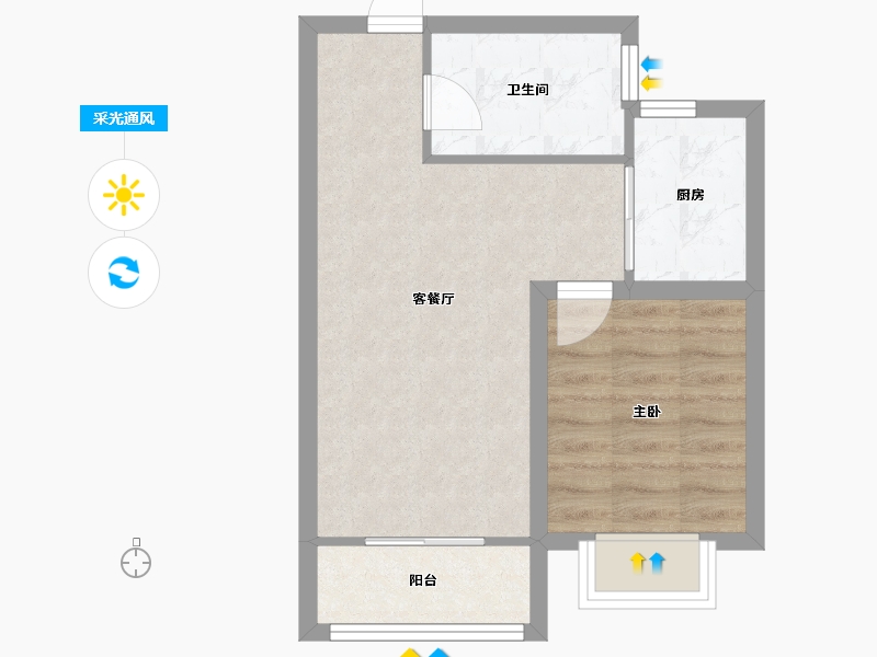 山东省-青岛市-龙湖滟澜海岸-44.04-户型库-采光通风