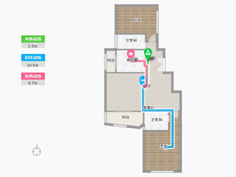 河北省-石家庄市-香榭苑-95.75-户型库-动静线