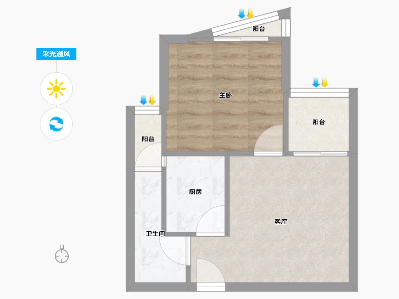 湖北省-武汉市-东方恒星园-33.83-户型库-采光通风