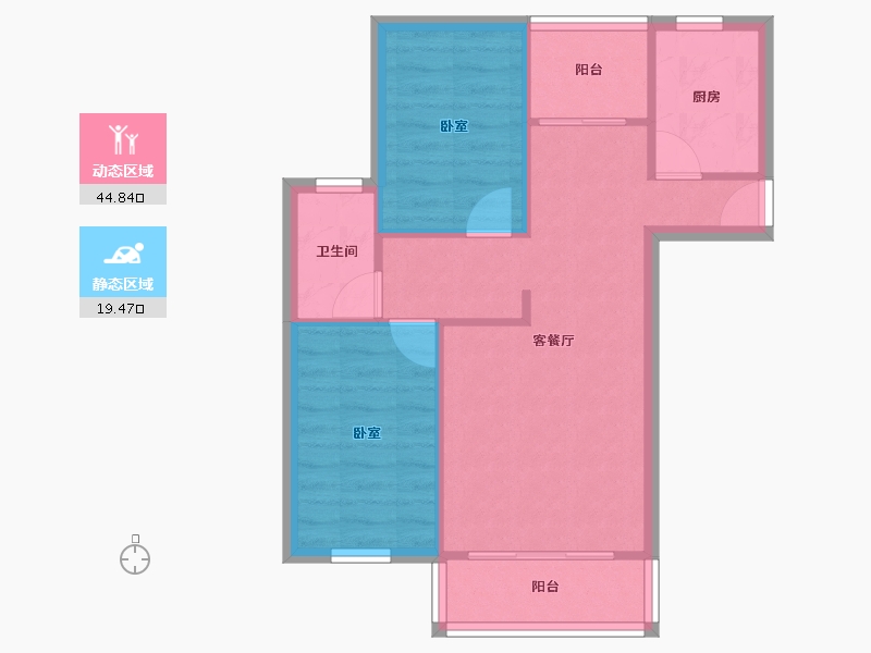 上海-上海市-浦东新区金顺佳苑-57.83-户型库-动静分区