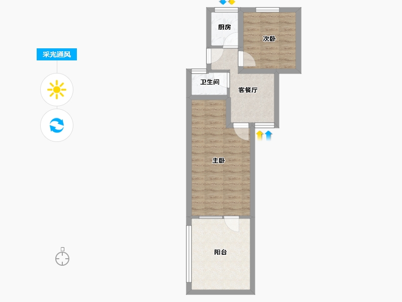 上海-上海市-寿德坊-48.06-户型库-采光通风