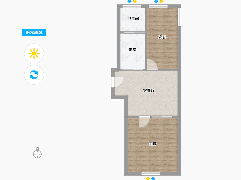 上海-上海市-西木小区-45.93-户型库-采光通风