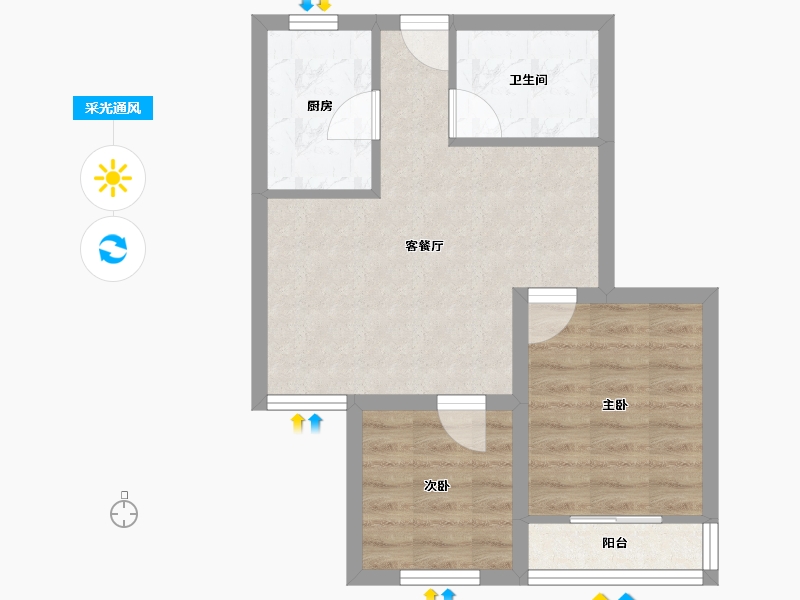 山东省-青岛市-宜昌馨苑-48.25-户型库-采光通风