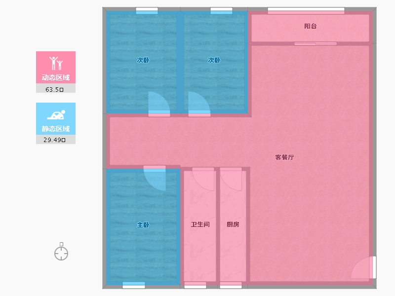 广东省-深圳市-金汇名园-83.40-户型库-动静分区