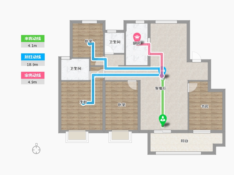 安徽省-池州市-秋浦三正之星-118.00-户型库-动静线