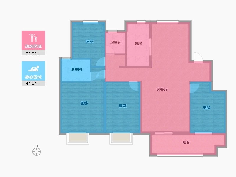 安徽省-池州市-秋浦三正之星-118.00-户型库-动静分区