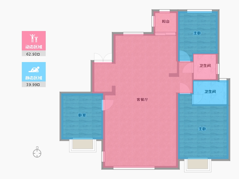 浙江省-温州市-铂金湾-102.40-户型库-动静分区