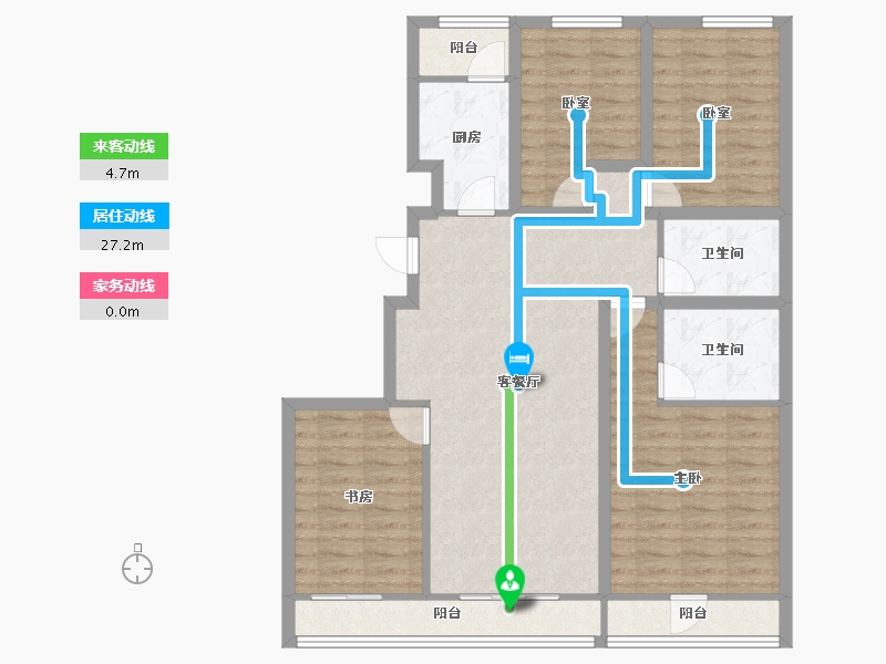 黑龙江省-哈尔滨市-学伟国际城-104.97-户型库-动静线