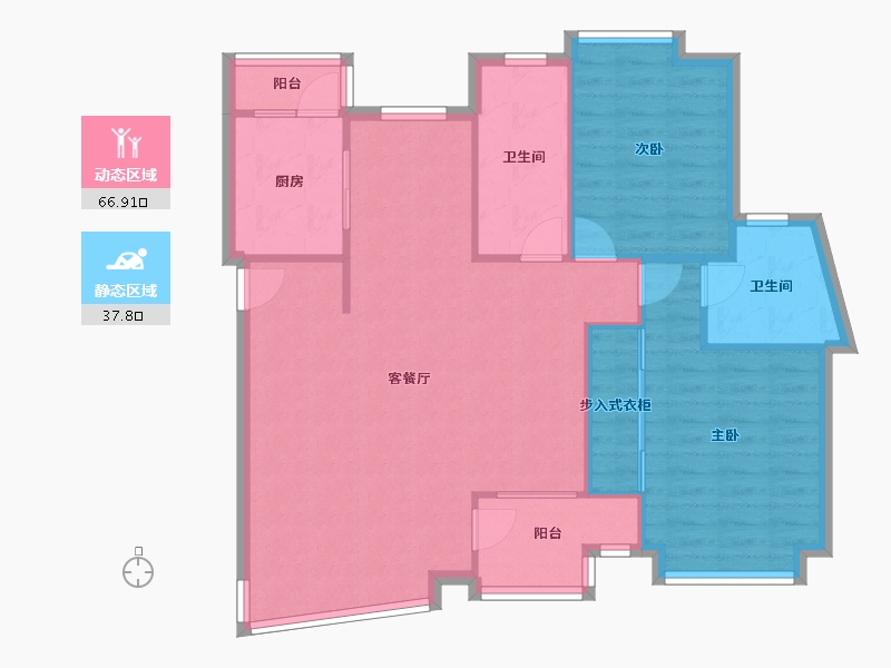 湖北省-武汉市-东方恒星园-95.89-户型库-动静分区