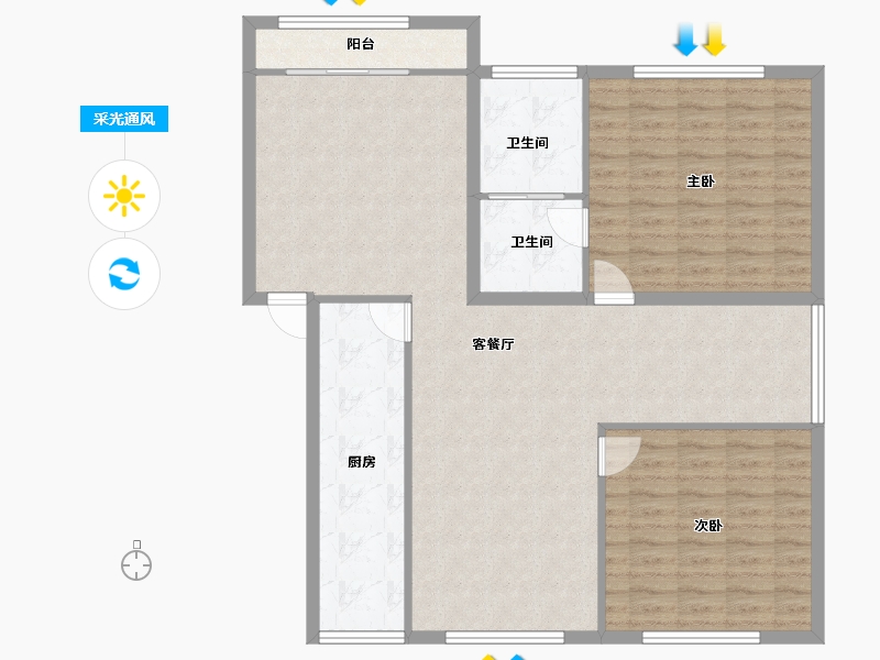 上海-上海市-金石苑-112.35-户型库-采光通风