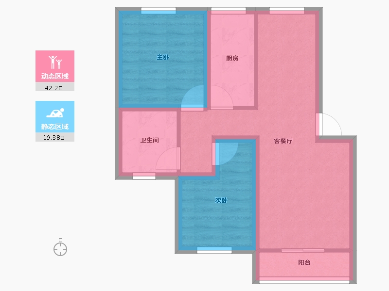 上海-上海市-浦东新区金顺佳苑-53.80-户型库-动静分区