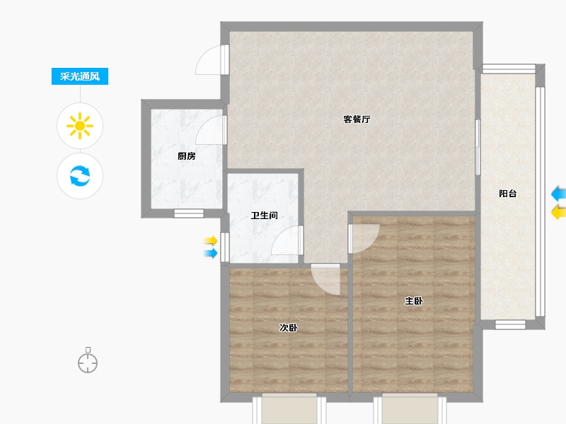 青海省-西宁市-陕安丰登小区-77.89-户型库-采光通风