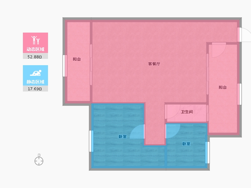 广东省-深圳市-金成时代家园-64.58-户型库-动静分区