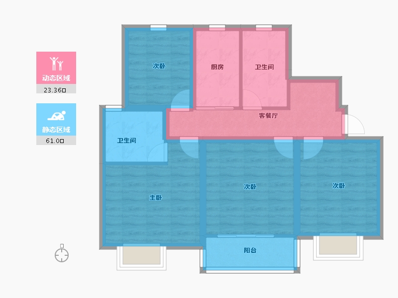 上海-上海市-楼下佳苑-74.18-户型库-动静分区