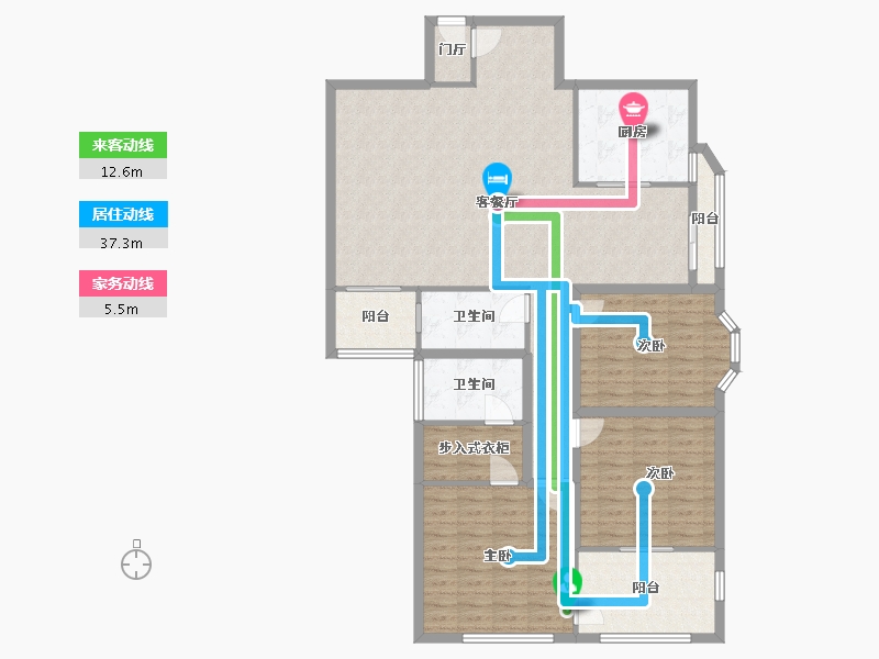 陕西省-西安市-枫叶新都市-133.75-户型库-动静线