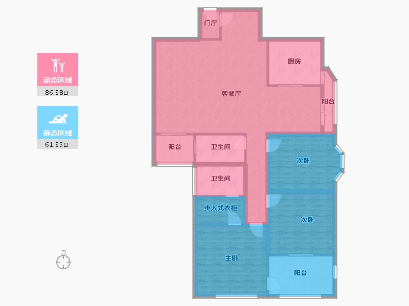 陕西省-西安市-枫叶新都市-133.75-户型库-动静分区