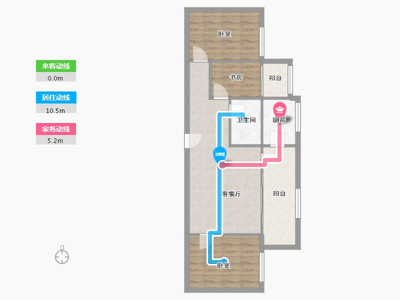 广东省-深圳市-罗湖区翠华花园-68.77-户型库-动静线