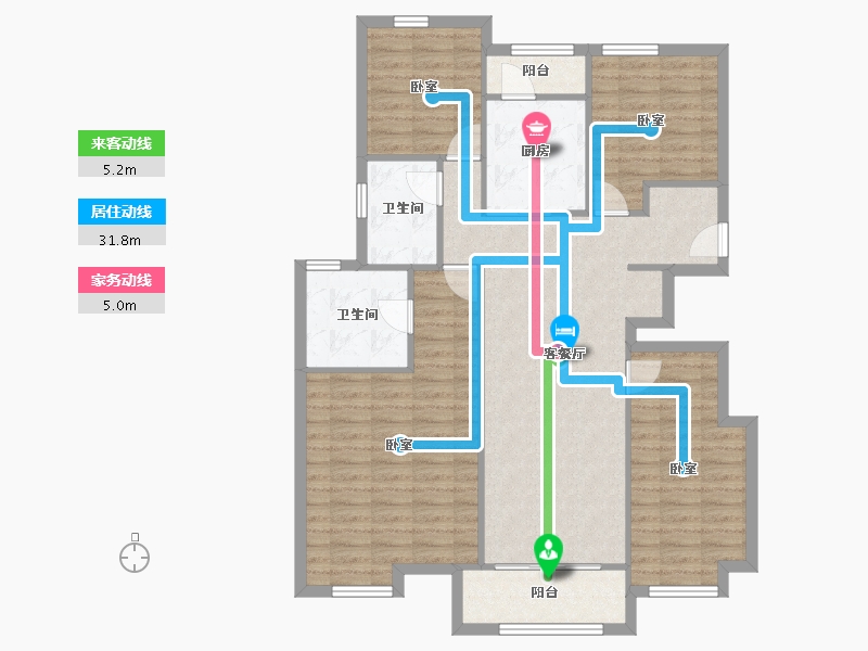 陕西省-西安市-中海悦墅-108.55-户型库-动静线