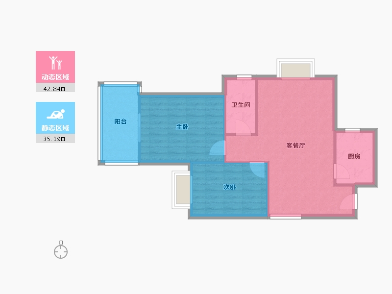 青海省-西宁市-陕安丰登小区-71.04-户型库-动静分区