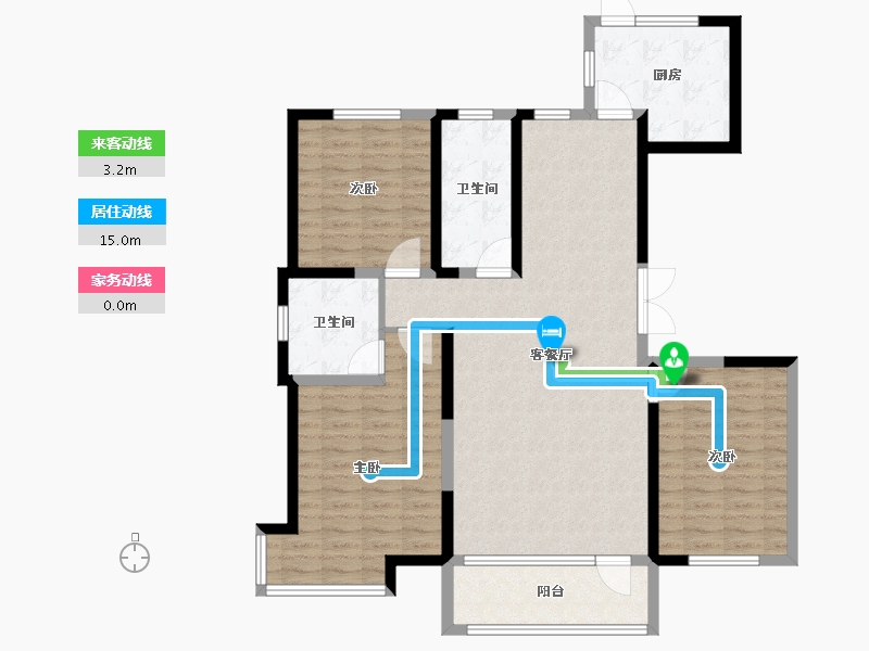 吉林省-长春市-嘉慧燕京府-114.00-户型库-动静线