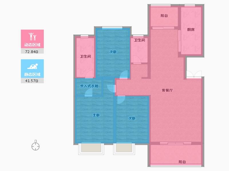 河南省-南阳市-田源新城雪枫路-101.99-户型库-动静分区