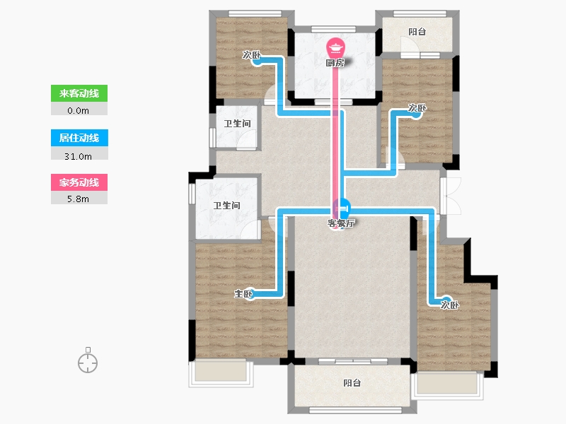 湖南省-株洲市-华润桃源里-120.00-户型库-动静线