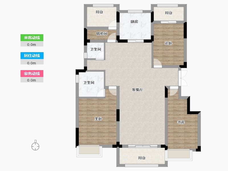 湖南省-株洲市-华润桃源里-115.00-户型库-动静线