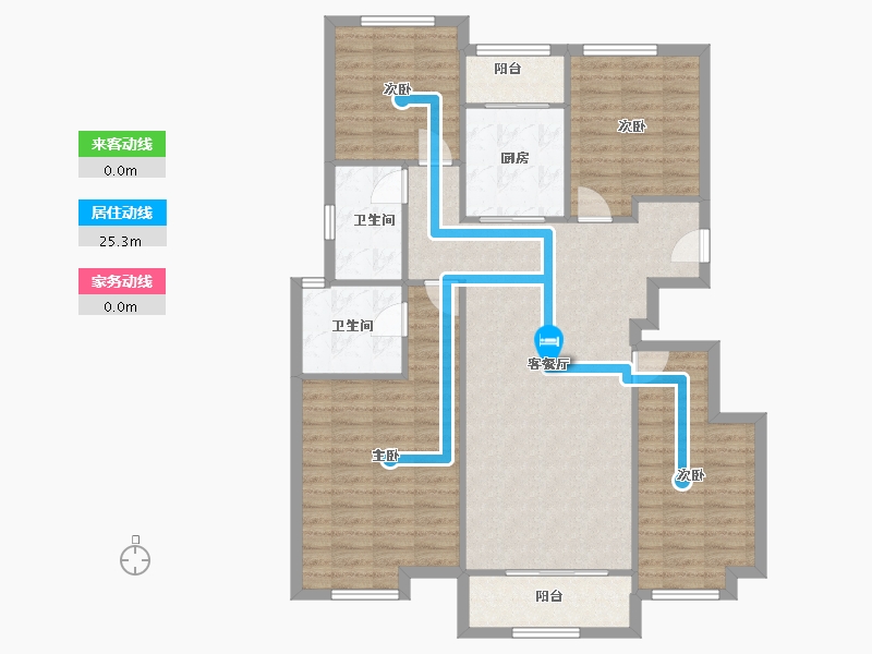 陕西省-西安市-中海悦墅-113.51-户型库-动静线