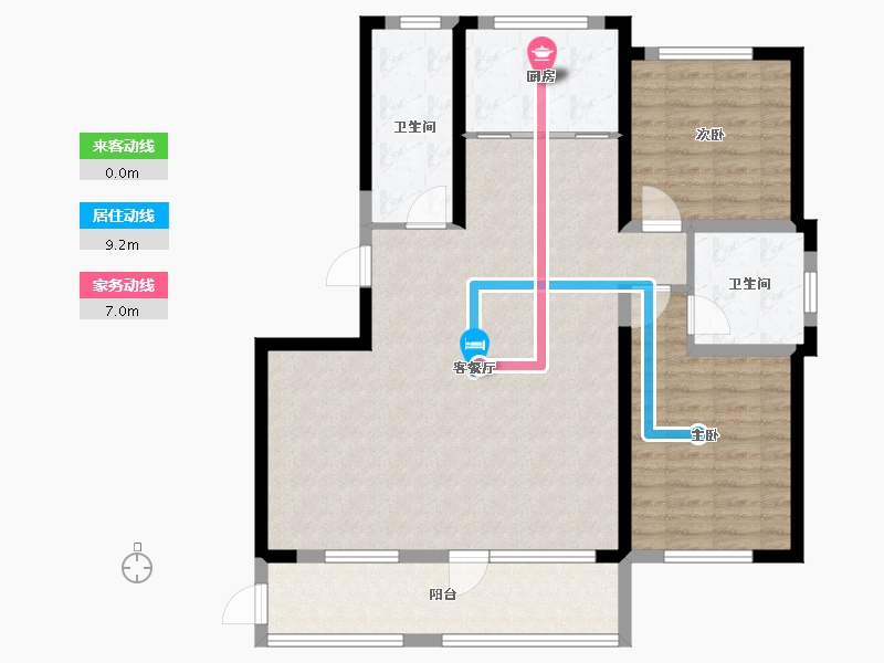 吉林省-长春市-嘉慧燕京府-102.00-户型库-动静线