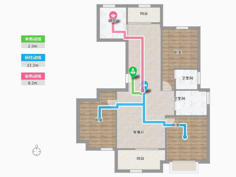 浙江省-绍兴市-海樾府西区-100.68-户型库-动静线