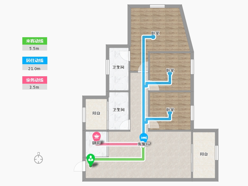 广东省-深圳市-金成时代家园-87.67-户型库-动静线