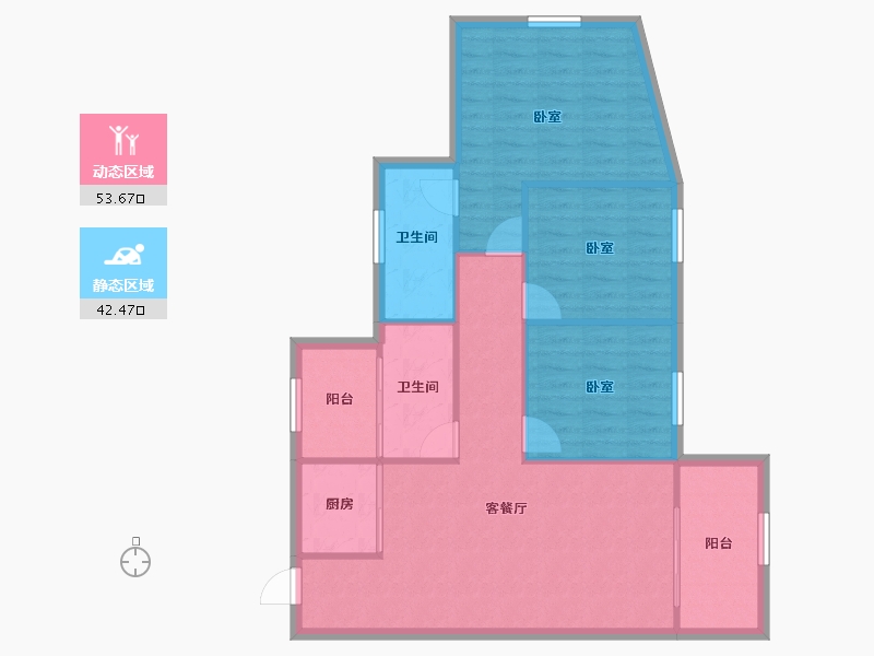 广东省-深圳市-金成时代家园-87.67-户型库-动静分区