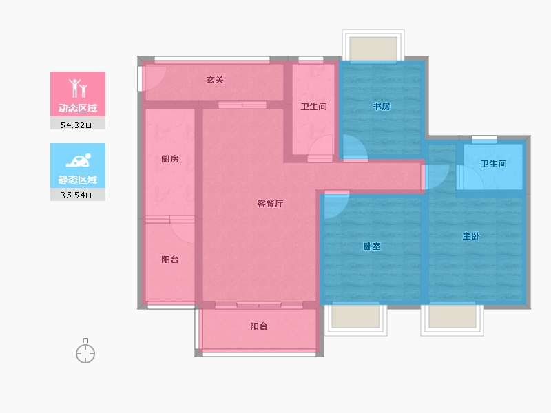 四川省-达州市-英伦城邦-78.43-户型库-动静分区