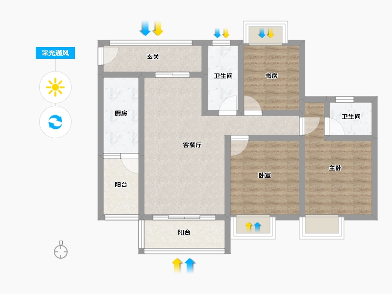 四川省-达州市-英伦城邦-78.43-户型库-采光通风