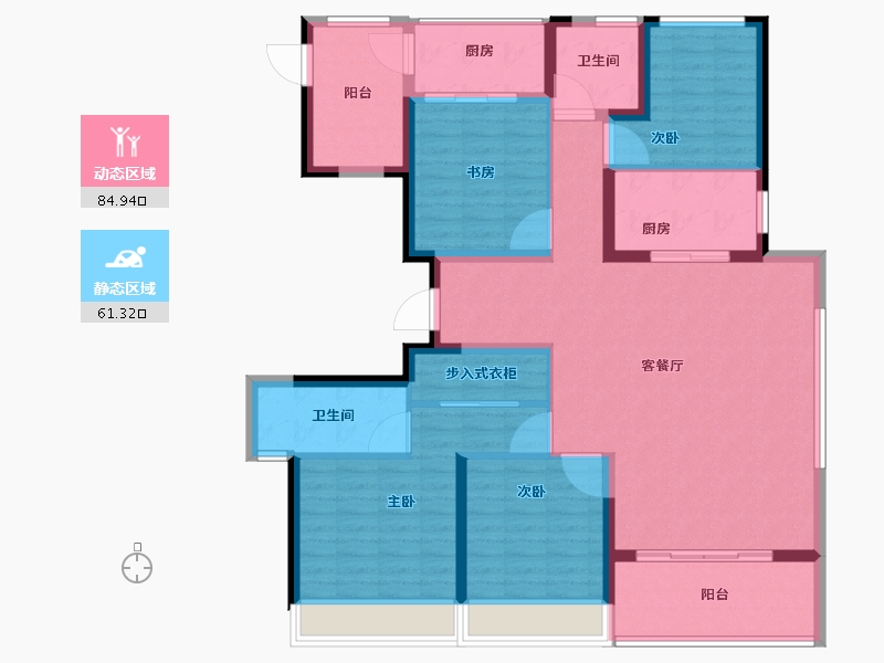 浙江省-舟山市-柏悦府-132.01-户型库-动静分区