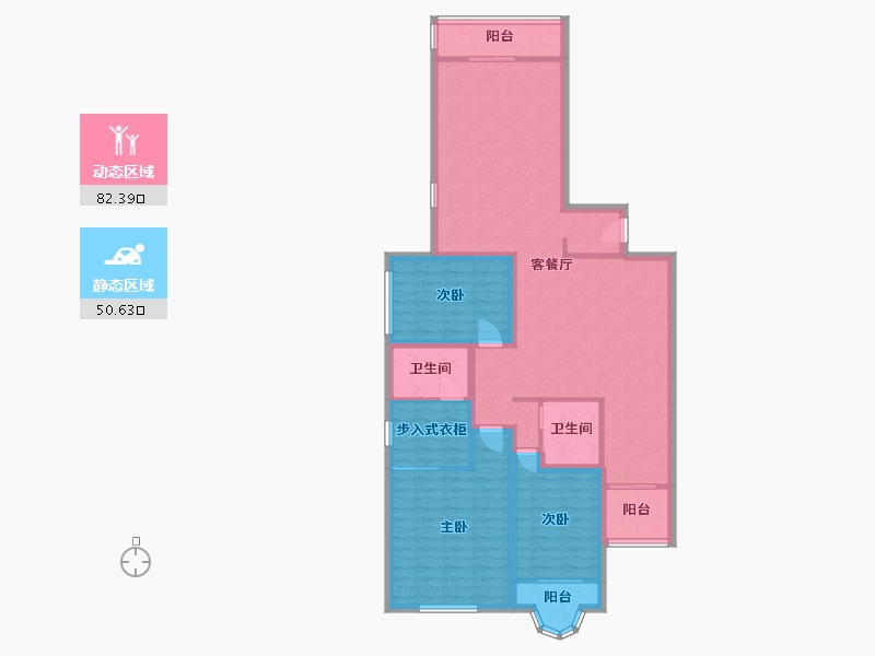 陕西省-西安市-枫叶新都市-119.36-户型库-动静分区