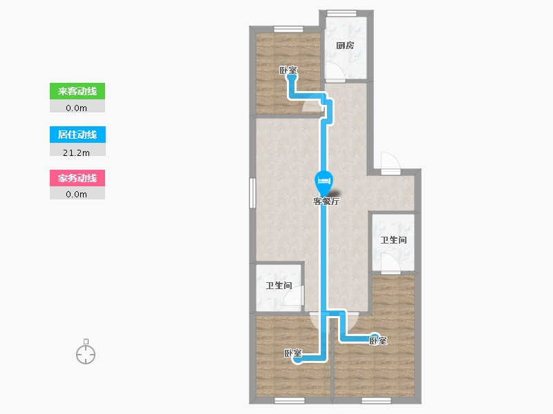 辽宁省-沈阳市-旭辉东樾城-76.77-户型库-动静线