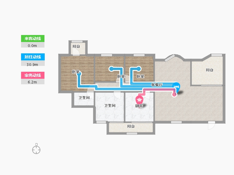 广东省-深圳市-宝利豪庭-118.52-户型库-动静线