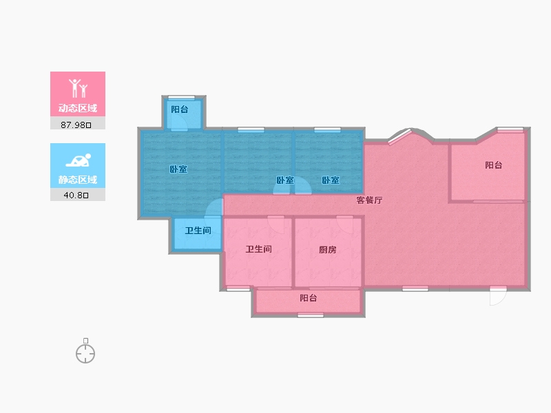 广东省-深圳市-宝利豪庭-118.52-户型库-动静分区