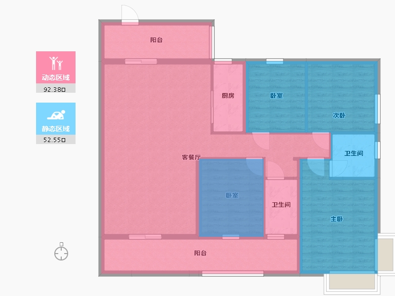 广西壮族自治区-南宁市-民族苑-135.00-户型库-动静分区