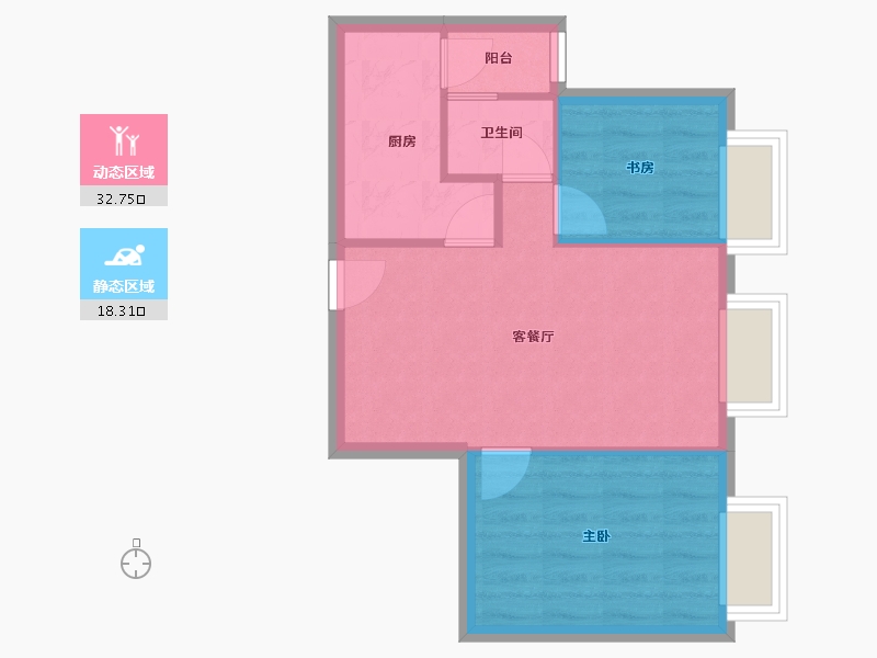 广东省-深圳市-皇御苑-45.86-户型库-动静分区