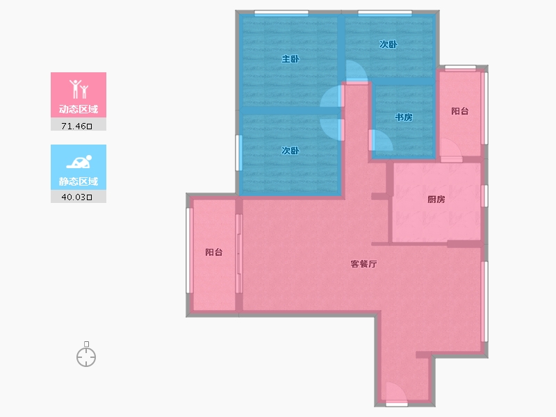 新疆维吾尔自治区-乌鲁木齐市-银星小区-120.00-户型库-动静分区