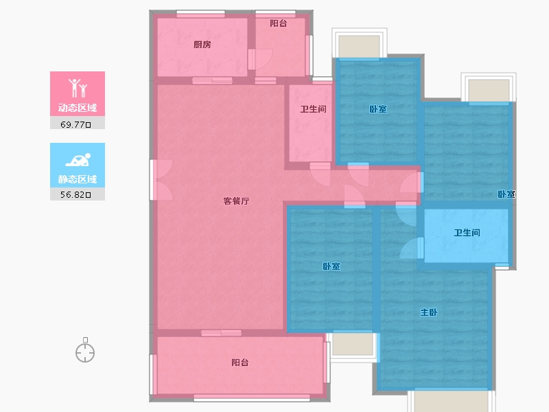 重庆-重庆市-建工·半山郡-112.00-户型库-动静分区